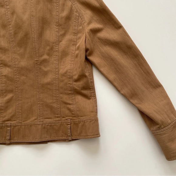 Cole Haan Tan Designer Denim Jean Jacket Size S Small - Picture 12 of 12
